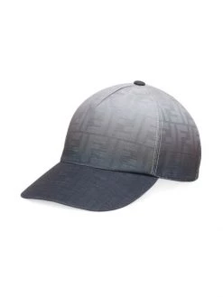 Fendi Sfumato Logo Baseball Cap For Men Nero Grigio