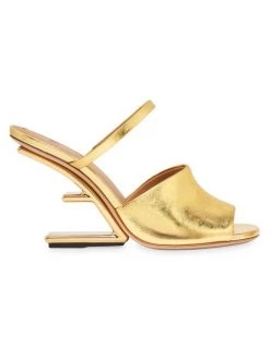 Fendi First Nappa Leather Heeled Sandals