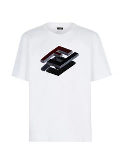 Fendi 3D Logo Embroidered T-Shirt For Men