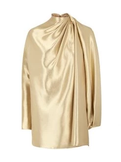 Fendi Cady Gathered Cape Dress