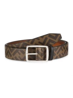 Fendi FF Logo Leather Belt For Men