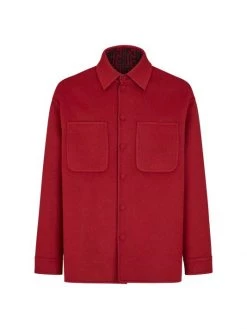 Fendi Giubbotto Reversible Wool Shirt Jacket For Men