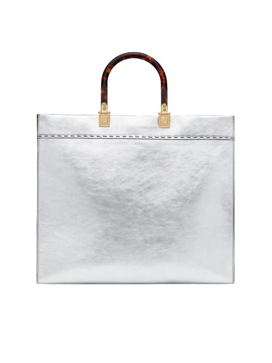 Fendi Sunshine Metallic Leather Shopper - Image 4