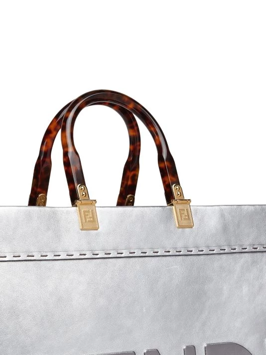 Fendi Sunshine Metallic Leather Shopper - Image 5