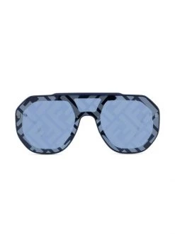 Fendi FF Evolution 145MM Mask Sunglasses Gold