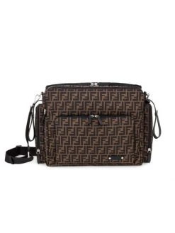 Fendi Baby's Allover Logo Print Diaper Bag For Kids