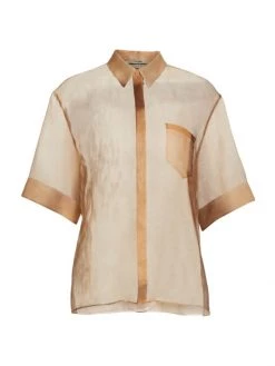 Fendi Sunset Shade Silk Blouse