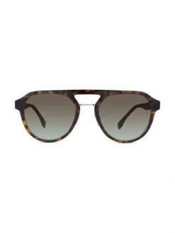 Fendi 54MM Pilot Metal Sunglasses For Men