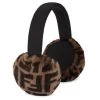Fendi Kid's FF Logo Fur Earmuffs For Kids