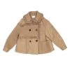Fendi Girl's Ruffle Logo Button-Up Jacket For Kids