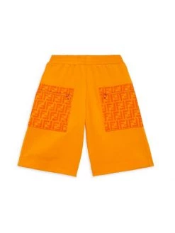 Fendi Little Boy's & Boy's Logo Print Sweat Shorts For Kids