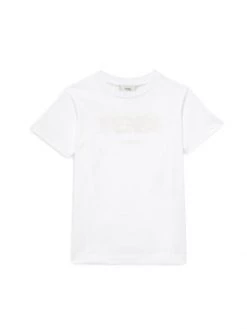 Fendi Little Kid's & Kid's Capsule Logo T-Shirt For Kids White