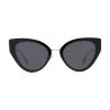 Fendi 54MM Cat Eye Sunglasses Shiny Black Smoke