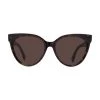 Fendi 56MM Rounded Cat Eye Sunglasses Shiny Beige Roviex