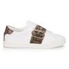 Fendi Logo Strap Leather Sneakers
