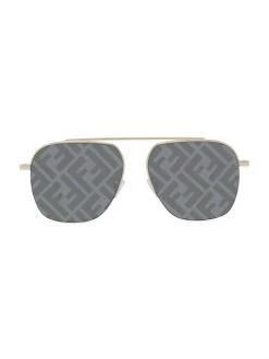 Fendi 57MM Logo Pilot Sunglasses For Men