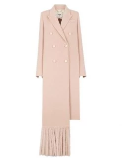 Fendi Mink Fur Trim Coat