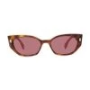 Fendi 54MM Rectangular Sunglasses Pink Havana