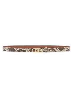 Fendi Daisy Python Leather Belt