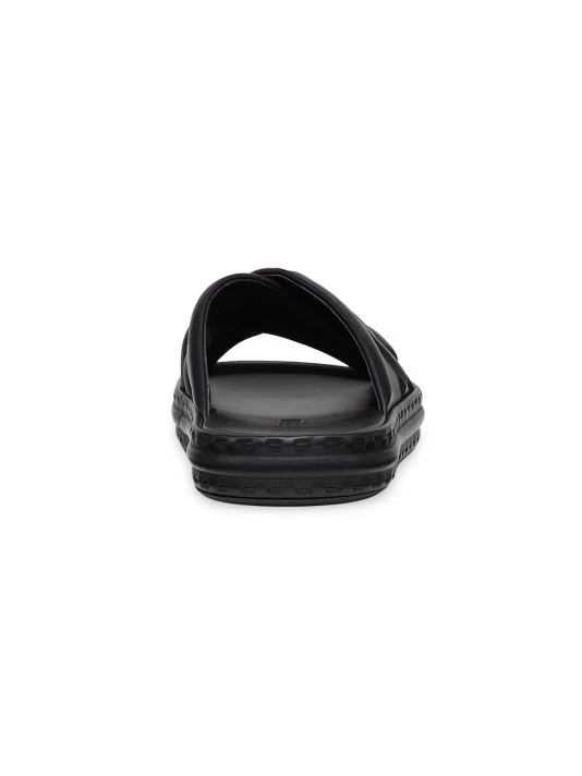 Fendi Logo-Embossed Leather Slides For Men - Image 3