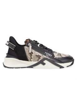 Fendi Flow Pitone Embossed Snake Sneakers For Men