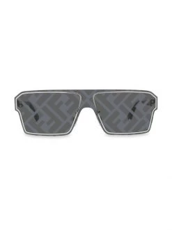 Fendi FF Printed 142MM Rectangular Sunglasses For Men