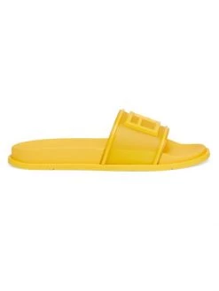 Fendi Logo-Embossed Baguette Pool Slides For Men
