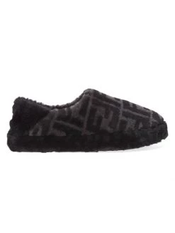 Fendi FF Montone Shearling Slippers For Men