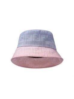 Fendi Sfumato Logo Bucket Hat For Men Azzurro Rosa