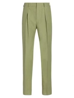 Fendi Elasticized Linen-Blend Pants For Men