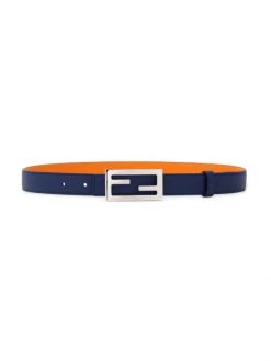 Fendi Reversible Logo Buckle Leather Belt For Kids