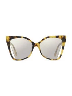 Fendi 55MM Butterfly Sunglasses Havana