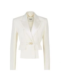 Fendi Belted Peplum Wrap Blazer