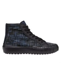Fendi Force Logo-Print High-Top Sneakers For Men
