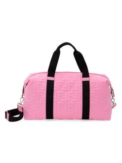 Fendi Allover Embossed Logo Duffle Bag