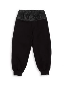 Fendi Boy's Nylon FF Logo Sweatpants For Kids