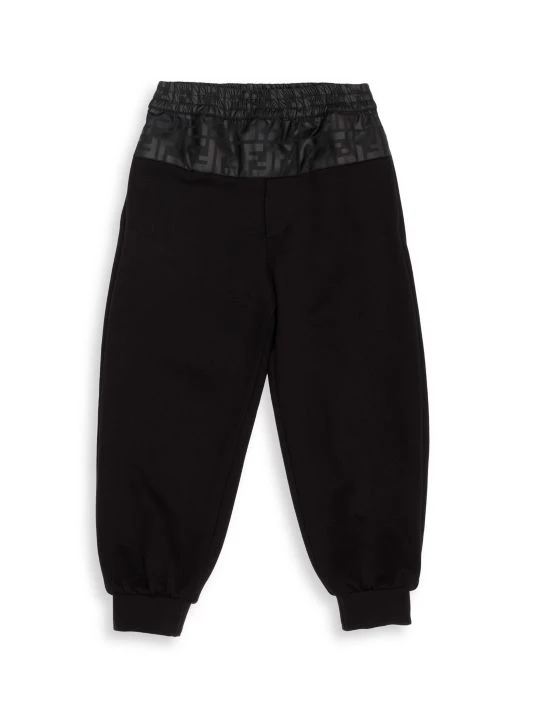 Fendi Boy's Nylon FF Logo Sweatpants For Kids