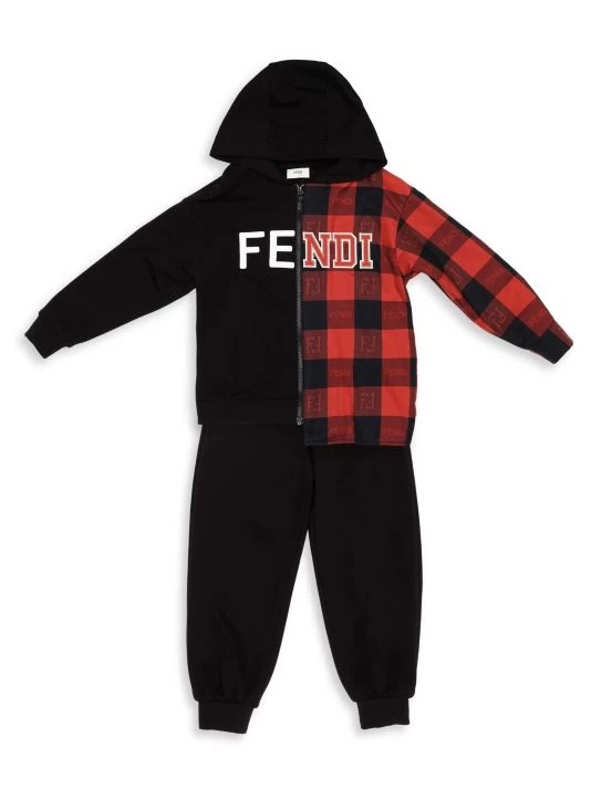 Fendi Boy's Nylon FF Logo Sweatpants For Kids - Image 2