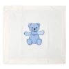 Fendi Striped Bear Logo Blanket For Kids Blue