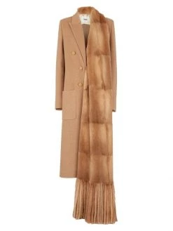 Fendi Camel Hair & Mink Coat