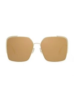 Fendi O'Lock 59MM Square Sunglasses Shiny Gold Gradient
