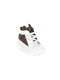 Fendi Baby's, Little Kid's & Kid's FF Logo Crib Sneakers For Kids