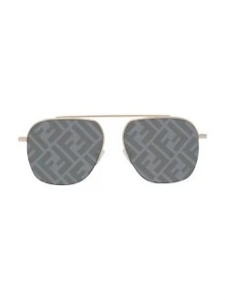 Fendi 57MM Logo Pilot Sunglasses