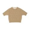 Fendi Girl's Glitter Embossed FF Crop Top For Kids