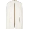 Fendi Open Front Wool & Silk Cape