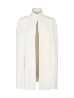 Fendi Open Front Wool & Silk Cape