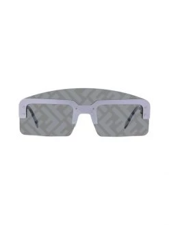 Fendi 142MM Logo Shield Sunglasses For Men