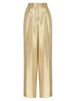 Fendi Cady Lustrous Pleated Trousers