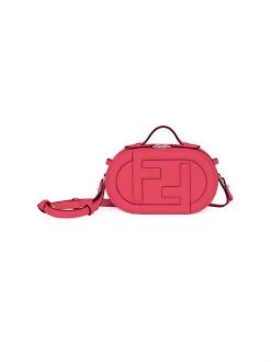 Fendi FF Logo Leather Shoulder Bag