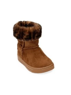 Fendi Logo Shearling Boots For Kids